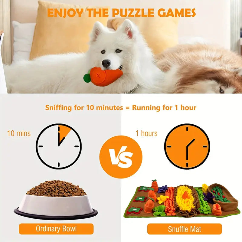 Tapete Olfativo Plegable para Perros | Antiestrés y Lavable