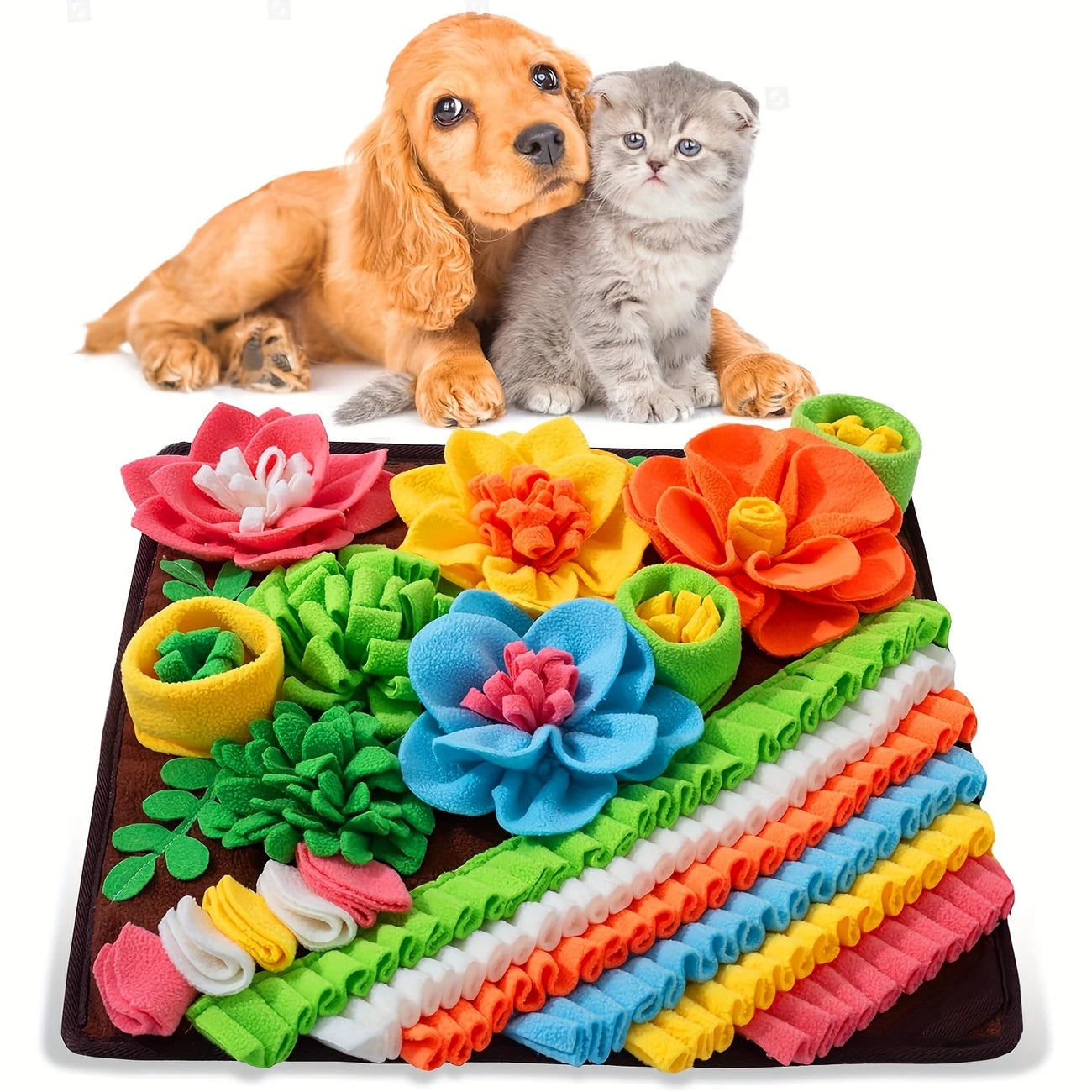 Alfombra Olfativa para Perros 39×39 cm | Antideslizante y Estimulante