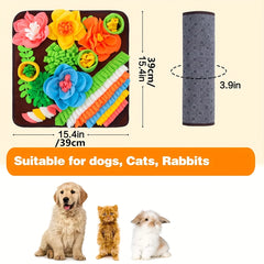 Alfombra Olfativa para Perros 39×39 cm | Antideslizante y Estimulante