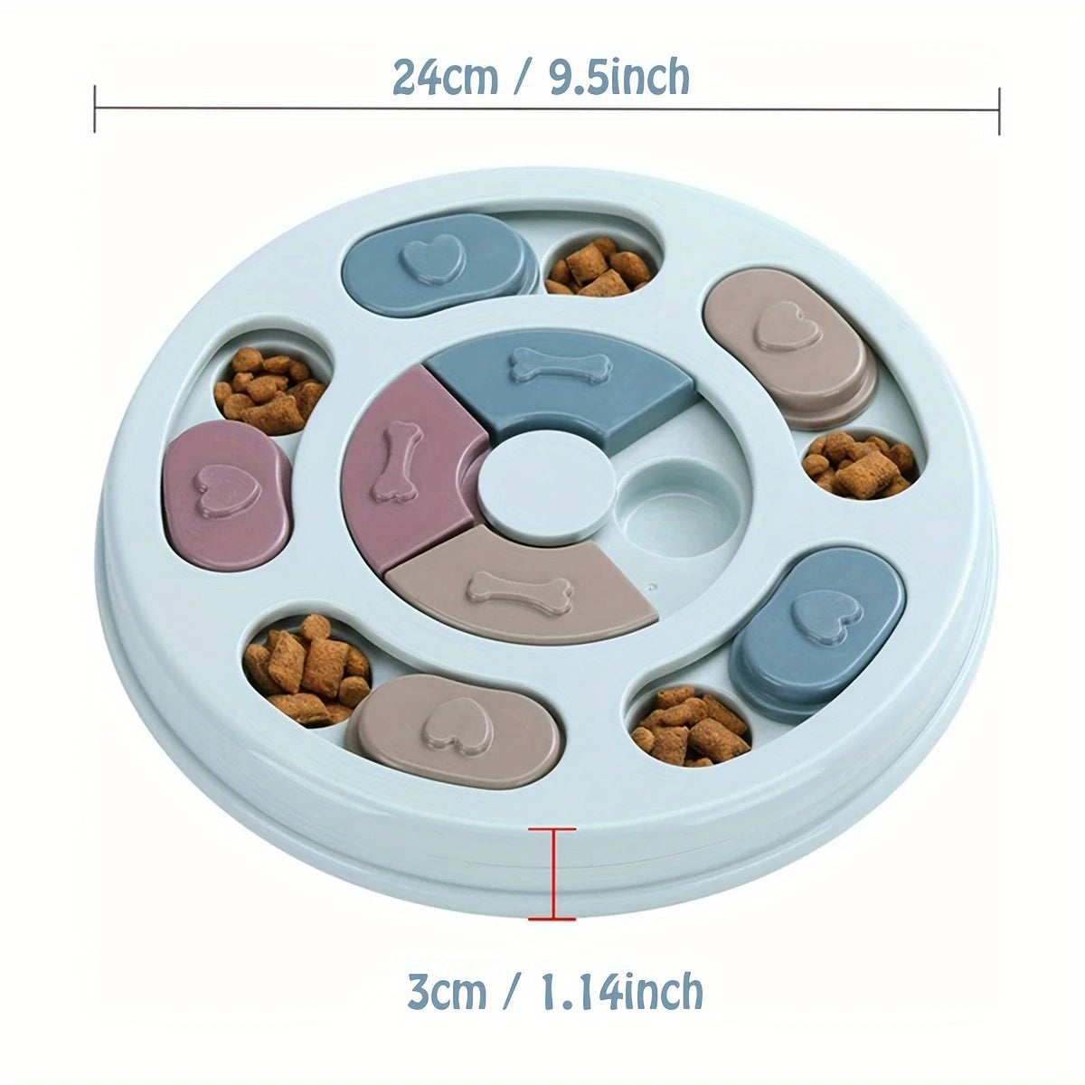 Plato Lento Interactivo para Perros | Juguete Tipo Rompecabezas