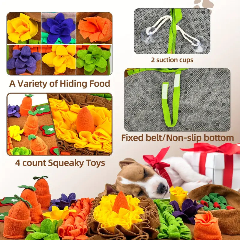 Tapete Olfativo Plegable para Perros | Antiestrés y Lavable